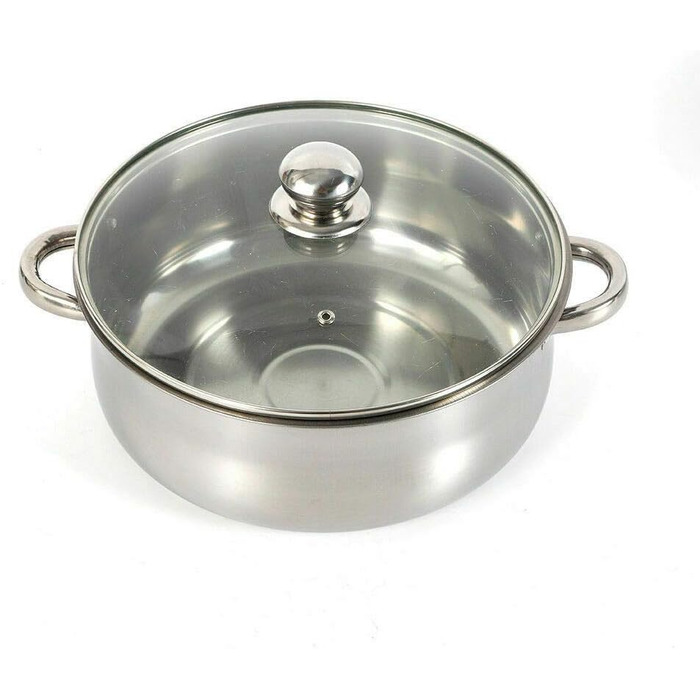 Паровий котел з нержавіючої сталі, 4 контейнери для приготування на пару, з кришкою з термостійкого скла (28 см)