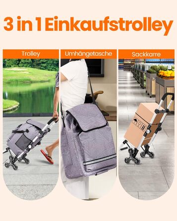 Складаний візок для покупок Homecall 50L з охолодженням та трепін-коліщатками