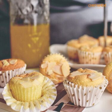 CHEFMADE Mini Muffin Pan, 20-Cavity Non-Stick Tiny Cupcake Pan Baking Pans for Oven Baking (Champagne Gold)