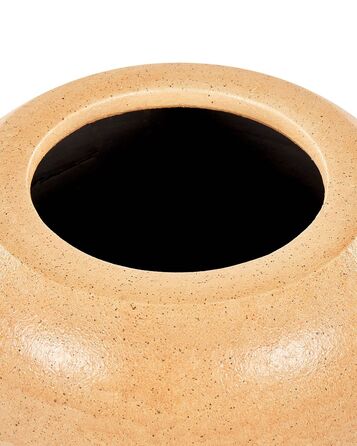 Декоративна керамічна ваза SKIONE, 34 см, світло-коричнева