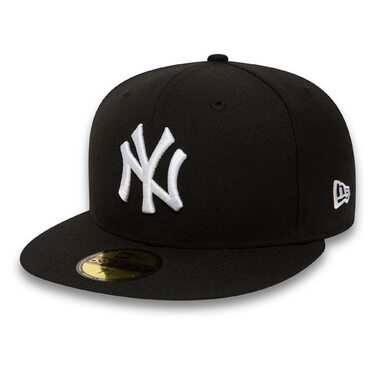 Кепка New Era 59Fifty MLB NBA з логотипом NY Yankees, чорно-біла, фіксований козирок