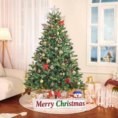 Набір прикрас для ялинки Alupssuc 128 шт. - ялинкові кулі, квіти, орнаменти, червоно-золотий, для свят, вечірок, з гачками