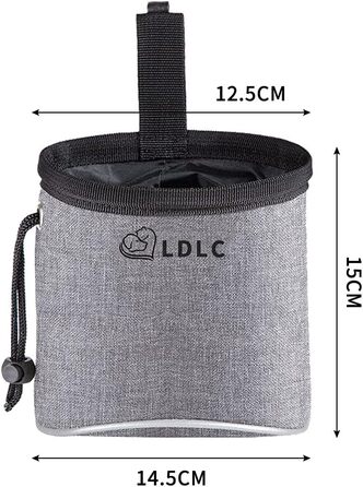 Сумка для ласощів Nuoshen для собак та цуценят, сірого кольору. Ідеальна для тренувань, прогулянок та подорожей.