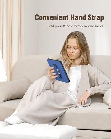 Чохол MoKo для Kindle Paperwhite (12-те покоління, 2024) та Kindle Colorsoft Signature Edition (2024), з регульованою підставкою та функцією авто-ввімкнення/вимкнення, Agave Grün (сірий ліс)