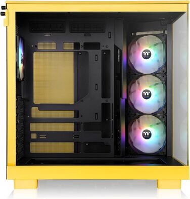 Корпус для ПК Thermaltake View 380 XL TG ARGB Bumblebee, Mid Tower, загартоване скло 4 мм, підтримка E-ATX та XL-плат, USB-C, підтримка радіатора 360 мм, High-Airflow