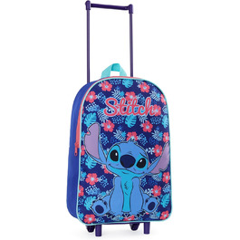 Дитяча валіза Disney Stitch, легкий складаний дорожній чемодан 39x27 см, 10.5 л, на 2 колесах з висувною ручкою, ручна поклажа