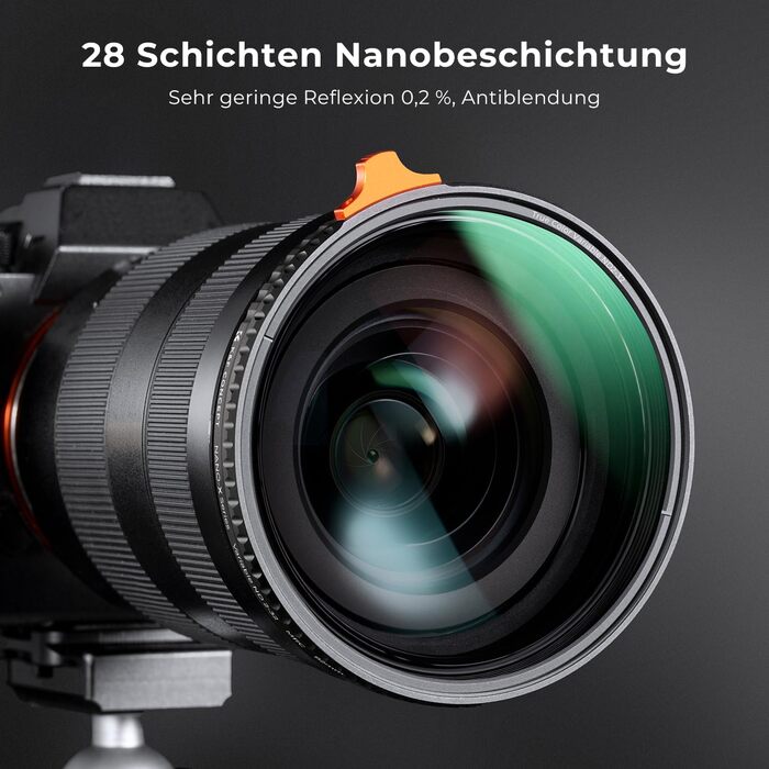 Фільтр нейтральної сірої ND K&F Concept Nano-X True Color Variabler 55mm (ND2-32, 1-5 ступенів)