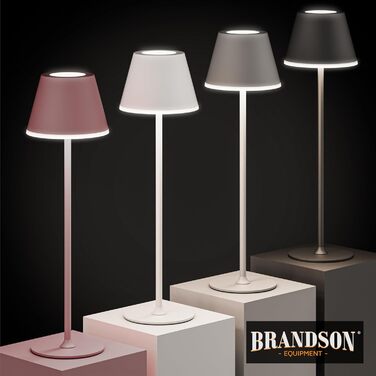 Світлодіодний акумуляторний настільний світильник Brandson з димером та 3 режимами світла (рожевий, чорний набір 3 шт.) - LED лампа на стіл, нічник, для читання, для дому та вулиці