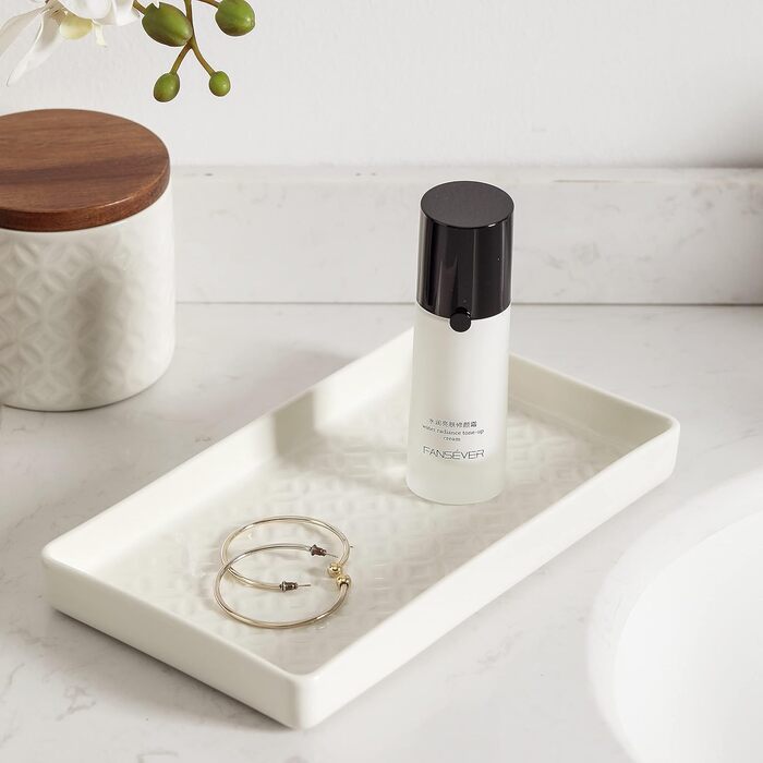 Набір аксесуарів для ванної кімнати Motifeur, 5 шт. (кераміка та дерево)