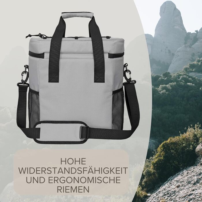 Термосумка для пікніка та транспортування їжі - 26L, складана, для пляшок та продуктів