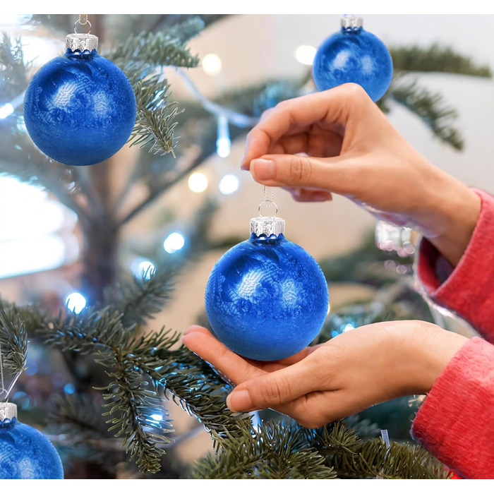 Скляні кулі Hengsong на Різдво: 24 шт., чорні та золоті, 6 см. Декоративні прикраси для ялинки