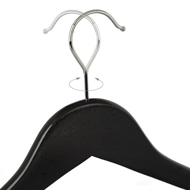 Relaxdays Wooden Clothes Hangers, 50-Piece Set