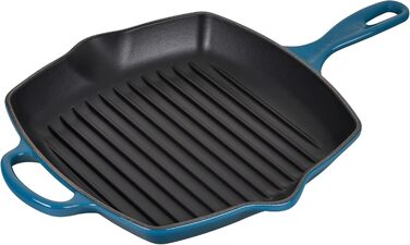 Чавунна гриль-сковорода Le Creuset Signature, квадратна, 26 см, для всіх типів плит, індукція, 2,86 кг, Deep Teal