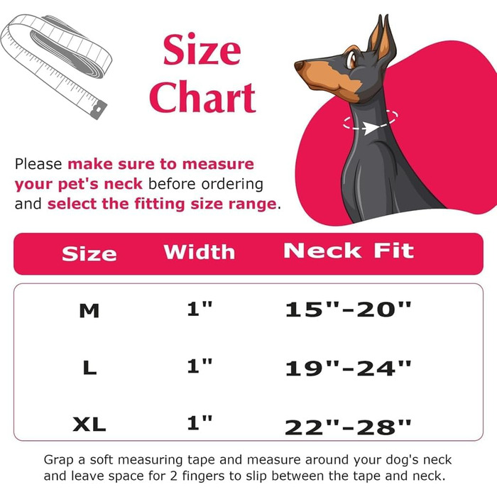 Нашийник для великих собак Martingale, нержавіюча сталь, протитягальний, XL (22-28 дюймів), блакитний