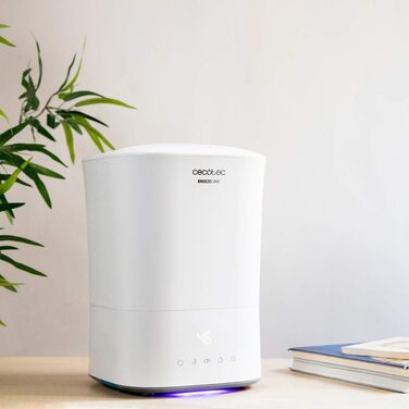 Зволожувач повітря Cecotec BreezeCare 4000 Connected: 6 л бак, 400 мл/год, Wi-Fi, сенсорне управління, плазма, 40 м², таймер 12 год, 30W (холодний) / 110W (гарячий)