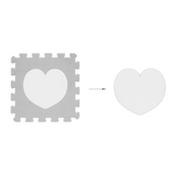 Relaxdays 18-piece Puzzle Mat Heart