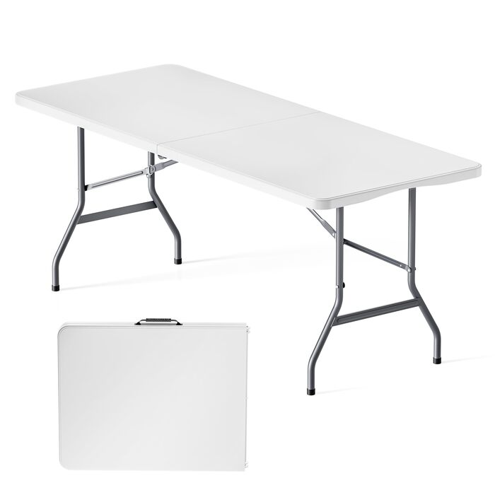 Складний кемпінговий стіл Wiltec 122x60x75 см з ручкою для перенесення - для пікніка, саду, вечірок