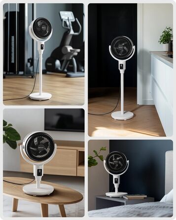 Standventilлятор Pro Breeze AirFlo 109 см з пульт. керування та LED-дисплеєм – 2 режими, гойдання, 29 дБ, регулювання висоти, енергоефективний для спальні, офісу та дому.