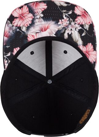 Кепка бейсболка Flexfit унісекс з квітковим принтом, червона, один розмір