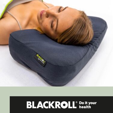 BLACKROLL® Recovery Pillow Set Jersey, orthopedic cervical pillow for the upper cervical spine made from memory foam - Made in Germany Pillow + cover in anthracite