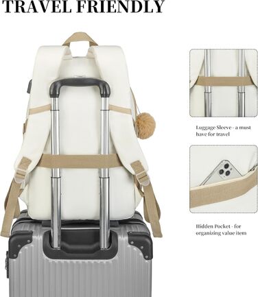 Шкільний рюкзак YAMTION для підлітків, 15.6 дюймів, для ноутбука, для старшої школи, коледжу, милий (Хакі, 15.6 дюймів)