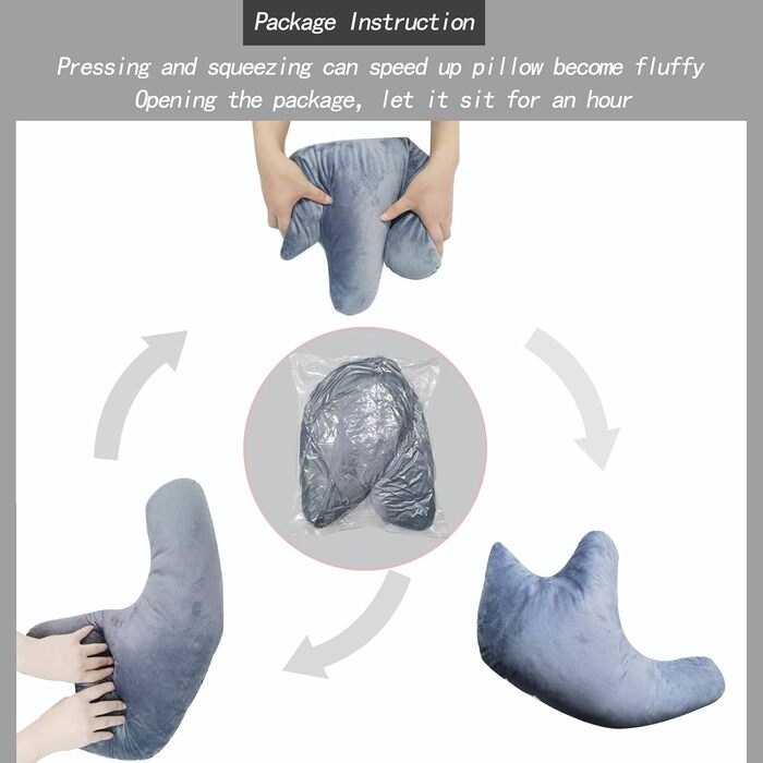 Y-Shaped Pillow for Shoulder Surgery Recovery: Rotator Cuff Support, Postoperative Sleep and Sitting Aid, Dark Gray
