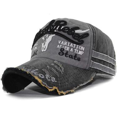 Чоловіча кепка бейсболка CheChury Vintage Snapback, чорна, регульована, для спорту та відпочинку