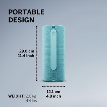 Loewe We. HEAR 2 Aqua Blue – Портативна Bluetooth колонка 60W, водостійка, до 17 годин роботи