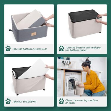 Автокрісло для собак, сіре, велике, з підняттям та кишенями для зберігання, до 25 кг, для великих собак та цуценят