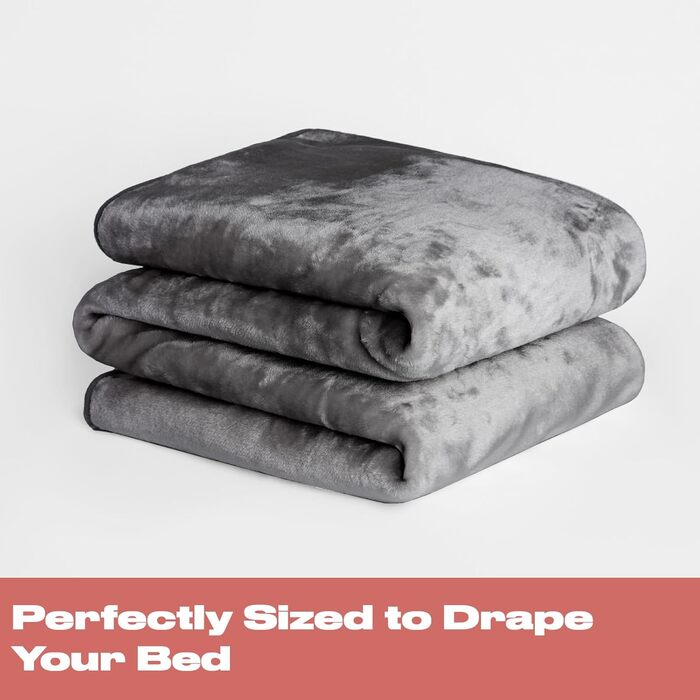 Теплий пухнастий плед DREAMSCENE з штучного хутра, антрацит, 200 x 240 см