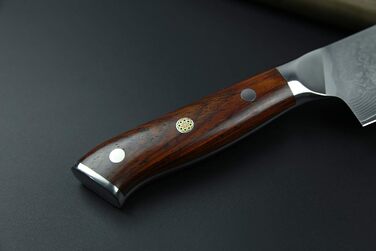 Кухонний ніж Santoku з дамаської сталі 17,6 см, 67 шарів, надгострий, нержавіючий Damaszener DI-серія