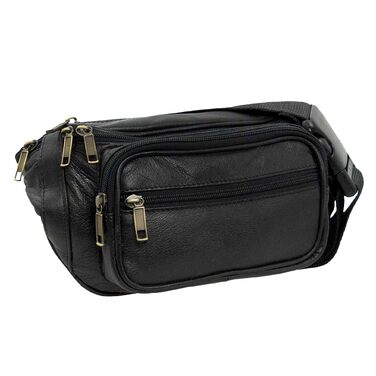 STILORD 'Maverick' - Сумка на пояс, нагрудна сумка, через плече, для фотоапарата, чорна з м'якої шкіри (Діапазон: чоловіча/жіноча)