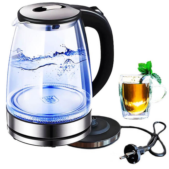 Електричний чайник Concept RK4150, 2200 Вт, 1,7 л, сріблястий/сірий