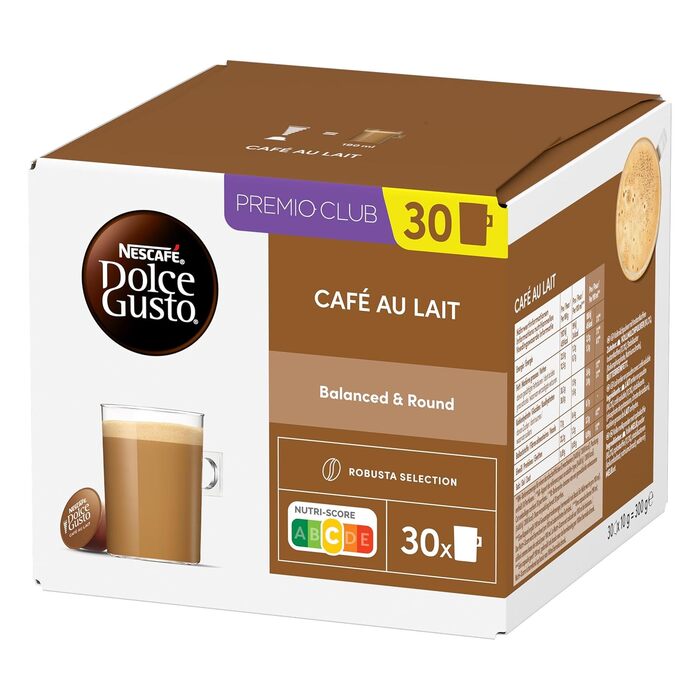Капсули для кави NESCAFÉ Dolce Gusto Café au Lait, 300 г (набір 3х30 капсул)