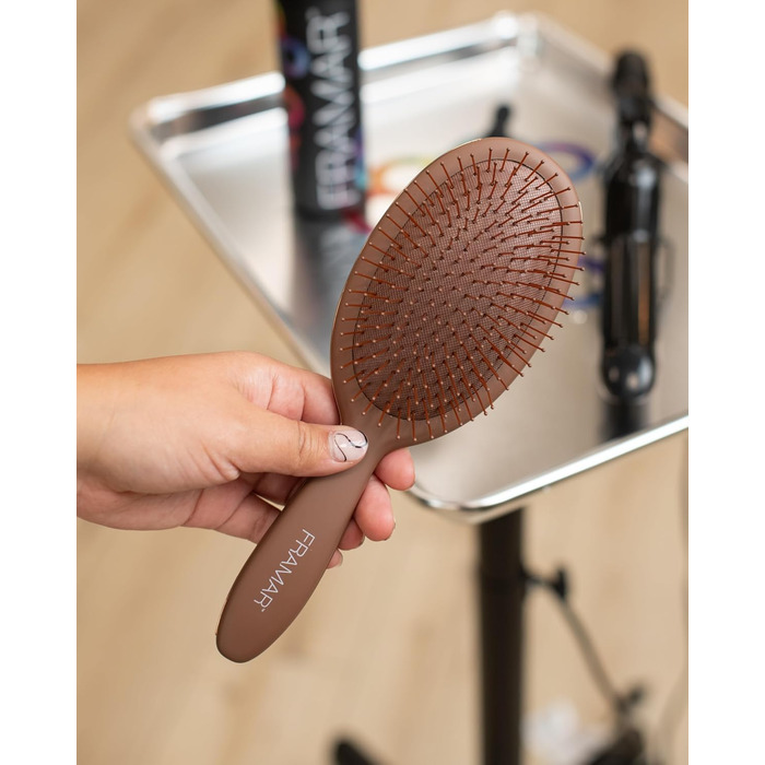 FRAMAR Щітка для волосся без заплутування - для довгих волосся, для жінок, для мокрого волосся, розпушувач, антизаплутування, для кучерявого волосся (Чоколад)