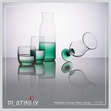 Бокали для коктейлів PLATINUX Ombre 400 мл (набір 6 шт.) скляні, зелені, для вечірок та коктейлів