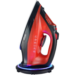 Бездротовий парогенератор SENYA Simple Move V2 - 2400 Вт, 35 г/хв, керамічна підошва, вертикальне прасування, червоний