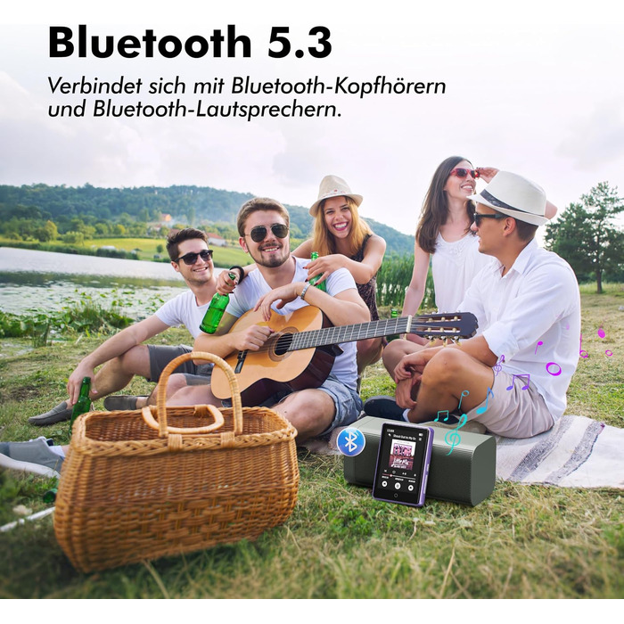 Дитячий MP3-плеєр з Bluetooth 5.3, вбудованим динаміком та сенсорним екраном 2.8