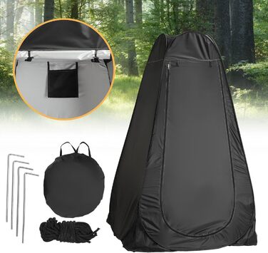 Намет-туалет Pop-Up – мобільний душ та передягальня з UV-захистом для кемпінгу, пляжу та відпочинку на природі. У комплекті сумка для перенесення
