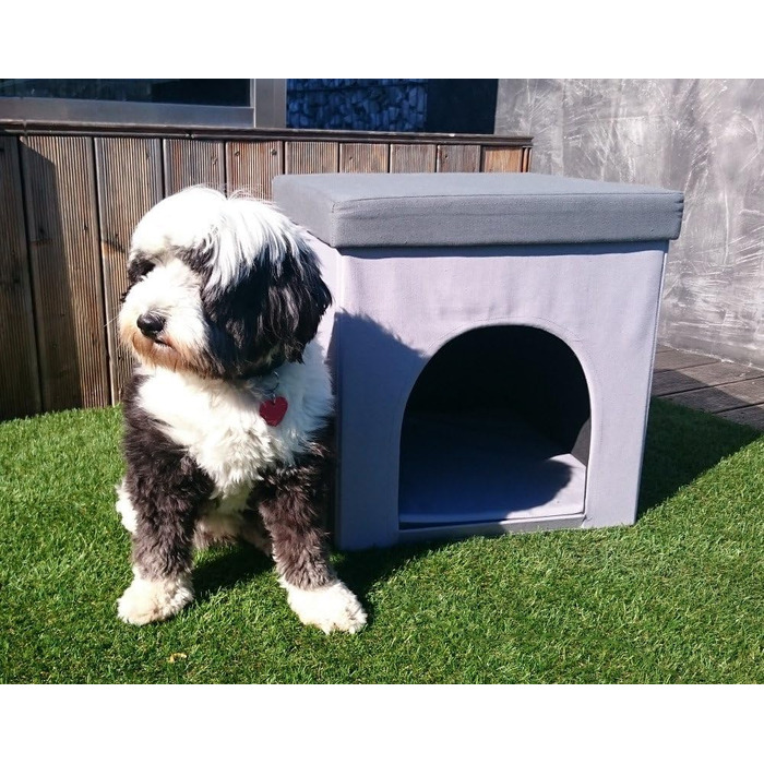 Кігтечка-будиночок для собак та котів 50x50x50 см, сірий