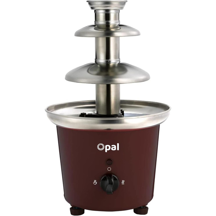 Шоколадний фонтан Opal - фонтан з нержавіючої сталі, електричний, 3-ярусний, 900 мл, для вечірок, свят, Різдва, Нового року