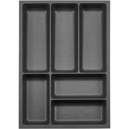 Вставка для столових приборів ORGA-BOX 3, 473x341 мм, антрацитова, з текстурою Canvas, для шухляд 45 см (Nobilia з 08.2012)