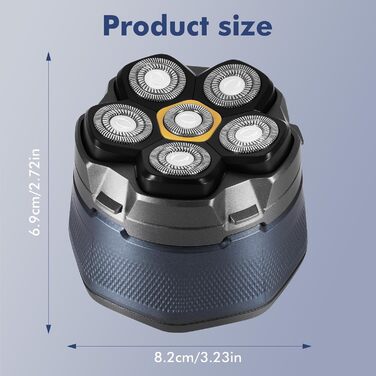 Електричний чоловічий голчастий тример ALLOMN для голизни, бездротовий, вологостійкий, з ротаційними лезами та магнітним голчастим блоком