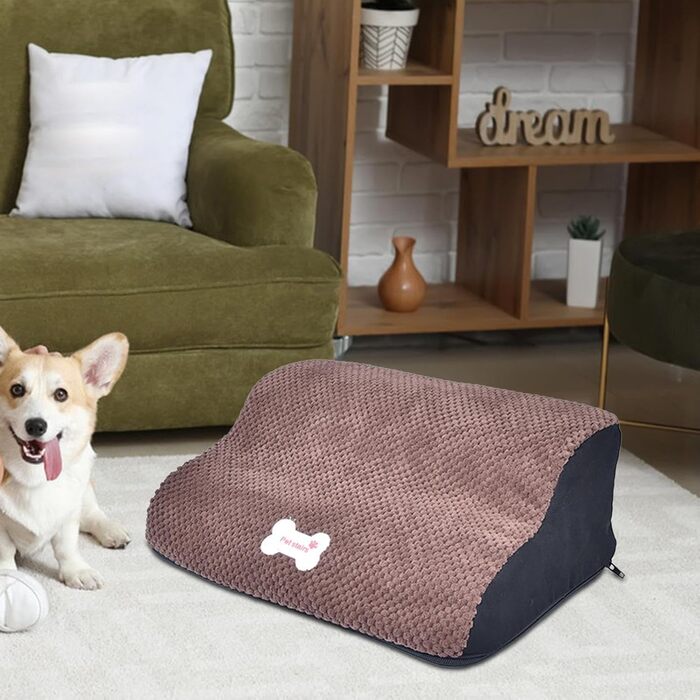 Сходинки для собак Dualoai - сходи для маленьких собак, для підйому на ліжко, знімний чохол, м'який нахил, для дому