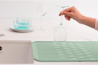 Килимок для посуду Brabantia, силікон, світло-сірий, 32,5 x 44 x см, 1 шт. (Jade Green)