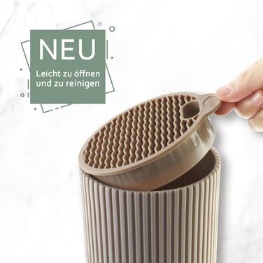 Набір кухонних ножів у блоці, 6 предметів: професійний набір ножів з нержавіючої сталі з ергономічною ручкою, супер гострі, з ножицями, антипригарне покриття, для дому, ресторану, RV (Хакі)