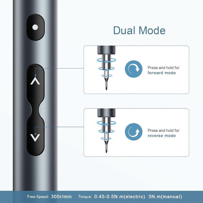 Міні електрична викрутка 28 в 1: набір прецизійних викруток з LED-підсвічуванням для телефонів, годинників, ноутбуків