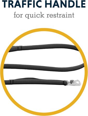 RUFFWEAR Front Lead, lightweight, 1.5 m, strong lead with padded handle and secure swivel Crux Clip, compact, flat Tubelok webbing (Basalt Grey, one size)