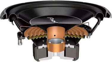 Сабвуфер Pioneer TS-A300D4 30 см, 1500 Вт, подвійна котушка, IMPP мембрана, для корпусного встановлення, 2x4 Ом, чорний