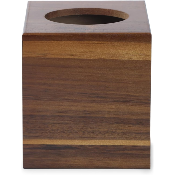 Диспенсер для серветок Akazienholz, дерев'яний органайзер для серветок, кубічної форми, для ванної кімнати, вітальні, обіднього столу, декоративний, 13,5 x 13,5 x 15 см